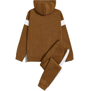 Fabricant de vêtements OEM sur mesure – Ensemble veste zippée coupe-vent unie et pantalon à cordon de serrage à manches longues pour homme – Collection automne - Product Image 6