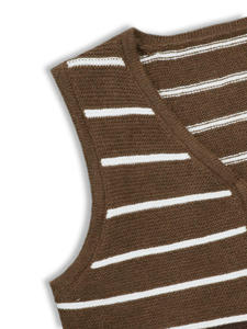 Chaleco de Punto Corto con Cuello en V para Mujer, Transpirable, Ecológico, de Poliéster, Informal, sin Mangas, con Encaje - Product Image 5