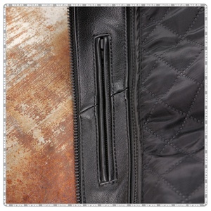 Chaqueta de moto de cuero aprobada por la CE a prueba de viento para hombre, ropa deportiva duradera para todas las estaciones para montar y andar en bicicleta - Product Image 5