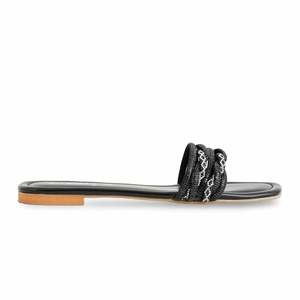 Pantoufles noires en fourrure fantaisie FN7891 - Product Image 4