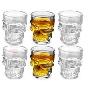 Verre à shot en verre transparent en forme de crâne, réutilisable, pour spiritueux, pour bar et fêtes, 50ml 60ml 70ml - Product Image 3