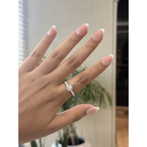 Anillo de compromiso exclusivo con diamantes cultivados en laboratorio, 2.2CT VVS VS EF, oro macizo, regalo de aniversario para mujer - Product Image 1