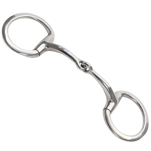 บริการผลิตตามสั่ง (OEM) บิตม้าแบบ Snaffle พร้อมโลโก้ บิตแบบปรับได้สองข้อต่อ บิตขนาดใหญ่พิเศษสำหรับฝึกขี่ม้าแบบตะวันตก - Product Image 2