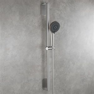 Set di Accessori per Bagno in Nichel Spazzolato Include Asta Doccia Allungata e Tubo Flessibile per Docce Confortevoli - Product Image 3