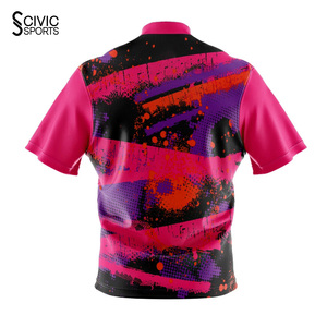 Custom Print Men Sublimation Polo Shirt Wholesales Shirts <b>Dart</b> Bowling T-Shirt and Polo Shirts - Product Image 4