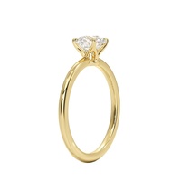 Bague Solitaire en diamant de laboratoire de forme ronde de 0.75 Carat avec certification IGI, bague en or 14k pour mariage IGI