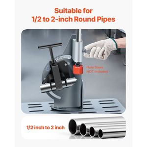 Utensile per Intaglio Tubi con Angolo Regolabile da 1/2 a 2 Pollici per Officine di Riparazione - Product Image 2