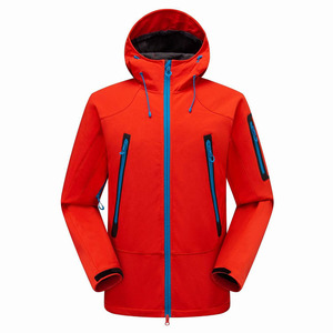 Waterproof Windproof Softshell <b>Fleece</b> <b>Lined</b> Hooded Bomber <b>Jacket</b> Winter Outdoor Hiking Camping Men Front Logo Wholesale Price - Product Image 5