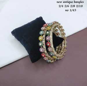 PADMAWATI Private Limited Luxury Tungsten Gold Plated Multi Color Women's Bangles Set Indian Bridal Engagement Wedding <b>Gift</b> High - Product Image 1