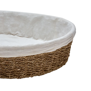 Cesta ovalada de junco marino a precio económico, cesta ovalada de junco marino, cesta tejida a mano con forro para almacenamiento en el hogar, venta al por mayor desde Vietnam - Product Image 2