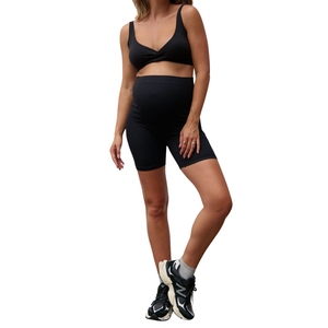 Conjunto Deportivo de 2 Piezas para Mujer, Cintura Alta, Secado Rápido, Alta Elasticidad, Bra Deportivo y Pantalones Cortos para Yoga, Venta al Por Mayor Personalizada - Product Image 1