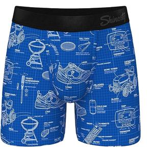 Caleçons Boxers Respirants en Coton Tricoté pour Hommes, Anti-Bactériens, Impression par Transfert Thermique, Motif Uni, Styles et Tailles Variés - Product Image 4