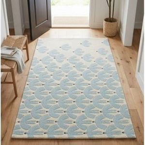 Hot Selling Modern Geometric Pattern Area <b>Rug</b> Rectangle Light Blue Beige Flat Pile Non-Slip Living Room <b>Rug</b> - Product Image 3