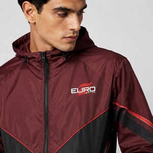 Men's Hooded Stand Collar Waterproof <b>Reversible</b> Windproof Canvas Windbreaker <b>Jacket</b> OEM Customizable Colors Zipper Front Back - Product Image 5