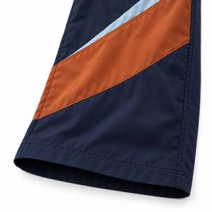Pantalon large pour homme, design color block, taille élastique, décontracté, respirant, en polyester, pour l'automne - Product Image 6
