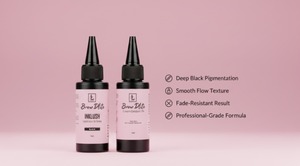 Tinte Semipermanente para Cejas y Pestañas a Base de Plantas, Resistente al Agua, Doble Aplicador, Líquido y en Crema, Fórmula de Larga Duración, Herramientas de Estilizado, 15ml - Product Image 2
