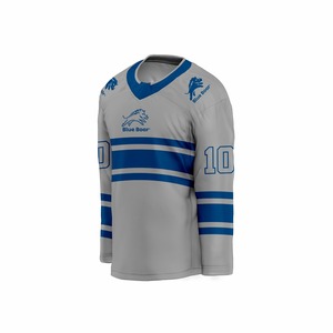 Camisetas de Hockey sobre Hielo Reversibles y Transpirables, 100% Poliéster, Cuello en V, Nombre del Jugador Personalizado, Servicio OEM, Impresión por Sublimación - Product Image 2