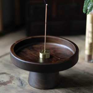 Plateau porte-encens de luxe en bois d'acacia, fait main, écologique, accessoire de parfum d'intérieur pour les intérieurs modernes, utilisation toute saison - Product Image 4