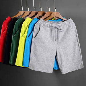 Shorts de plage décontractés en coton respirant, design personnalisé, style nouveau, couleur unie pour hommes - Product Image 1