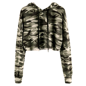 Solid Color Crop Top Wholesale Hoodie Women Sleeve Hoodies Crop Top <b>for</b> Girls Autumn Thin Hooded Cropped <b>Pullover</b> Women's - Product Image 5