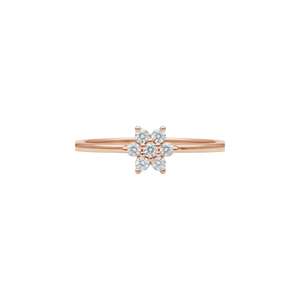 0.14 CT <b>Cluster</b> Lab Grown Diamond Ring in 18K Gold for Women | Trendy IGI Certified Engagement Ring | Elegant Floral Design - Product Image 3