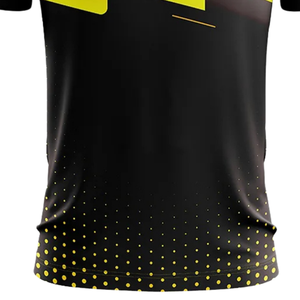 Men Yellow Black Sublimation Cricket Jersey Short Sleeve Sports Shirt Training Match Wear <b>Athletic</b> Performance Team Clothing - Product Image 5