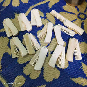 Peigne à barbe en os de buffle avec revêtement en os, accessoire de toilettage haut de gamme fait main au meilleur prix - Product Image 6