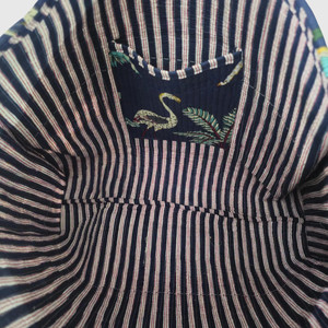 Bolso de mano bohemio de algodón con estampado de leopardo y pájaros, diseño abierto para ir de compras en todas las estaciones - Product Image 5