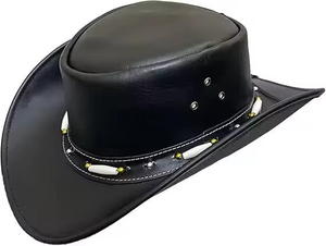 Wholesale Custom Leather Cowboy <b>Hats</b> Image Style for <b>Men</b> and Women High Quality Sports Casual Outdoor Travel Use - Product Image 3
