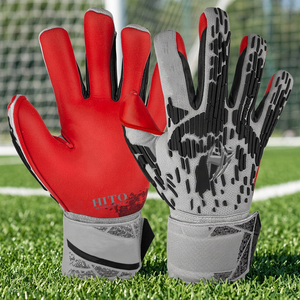 Gants de gardien de but de football entièrement personnalisables, en latex allemand 4 mm, protection hybride des mains, caoutchouc injecté sur le dos de la main, vente en gros - Product Image 5