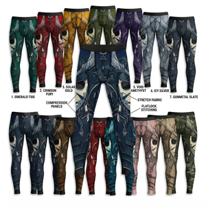 Pantalon de compression taille haute ajusté pour homme, dernière conception, en polyester, idéal pour le fitness – Vêtement de sport personnalisé, vente chaude - Product Image 1