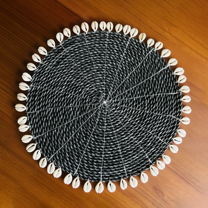 Eco-friendly High Quality Handwoven Natural Seagrass Bohemian Style 35cm Diameter <b>Placemats</b> for Home Wedding Decor OEM Made - Product Image 1