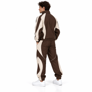 High Quality Men Tracksuit Windbreaker Full Zip <b>Jacket</b> Jogger Pants Set <b>Reflective</b> Piping Custom Men's Outdoor Activewear Suit - Product Image 6