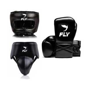 Fly <b>Boxing</b> <b>Set</b> Black Gloves Nose Bar Headgear Groin Guard Protective Training Equipment Fly <b>Boxing</b> <b>Sparring</b> <b>Set</b> - Product Image 1
