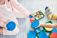 U.S.L. Juguete Educativo Montessori Unisex, 60 Piezas, Bloques de Patrones Pequeños, Temas de Construcción de Animales, Slime, Felpa, Plástico, de 5 a 7 Años, 5-13