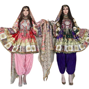 Robes traditionnelles afghanes Kuchi vintage de haute qualité, respirantes, grandes tailles, décontractées, pour mariage et fêtes, robe afghane pour femmes - Product Image 5