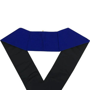 Collier maçonnique personnalisé en forme de V, en tissu bleu, avec badge brodé à coudre, accessoire vestimentaire - Product Image 5