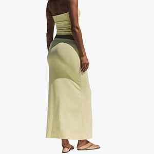 Ensemble 2 pièces personnalisé 2026 pour femme : Haut bustier épaules dénudées et jupe longue évasée, coupe ajustée, tenue décontractée respirante pour la plage - Product Image 2