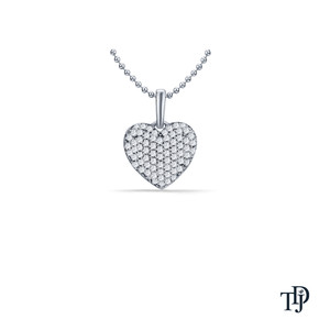 Pendentif Cœur en Or 10K Pavé de Diamants (Naturels) avec Pierre Ronde Brillant de 0,40 ct, Sertie à Griffes – Vente en Gros et Détail OEM - Product Image 2