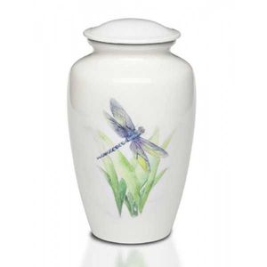 Brushed Aluminum Urn for Human Ashes Adult Size - Satin Finish Metal Cremation Urn - Matte Surface <b>Memorial</b> <b>Vase</b> for Funeral - Product Image 1