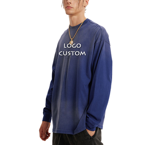 Camisetas Personalizables de Cuello en V para Hombre, Estilo Casual, Transpirables, Lisas, de Corte Regular, Nueva Moda Otoño Invierno, Color Sólido - Product Image 1
