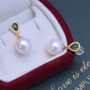 Pendientes de Perlas Blancas de Agua Dulce de 10-11 mm para Mujer, Pétalos Grandes, Plata S925, Luz Intensa, Ligeras Imperfecciones, Edición Coreana, Pendientes Altos - Product Image 3