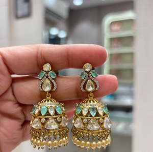 Pendientes de Gotas de Moissanita Chapados en Oro de Latón, Atractivos, de Calidad Excepcional, Modernos, para Mujeres y Niñas, para Bodas y Fiestas - Product Image 4