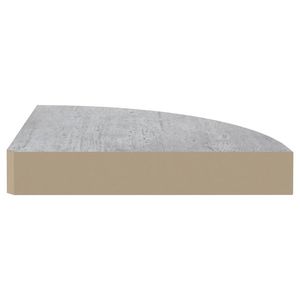 Estante de Esquina para Pared de MDF con Diseño de Panal de Abeja en Gris Hormigón, Pequeño y Metálico - Product Image 5