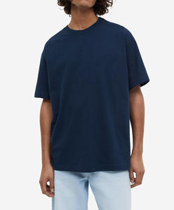 T-shirt en coton de qualité supérieure pour homme, coupe oversize, style hip-hop, épaules tombantes, grande taille, logo personnalisé, vêtement décontracté, respirant - Product Image 1