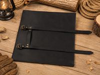 Étui à couteaux en cuir avec 5 emplacements, sac de transport souple et portable pour couteaux de cuisine, sac de chef en cuir véritable noir, sac à couteaux