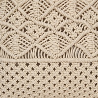 Sac fourre-tout en coton macramé au crochet Brazeal Studio, haute couture glamour, pour femme, logo personnalisé, fait main, naturel, décontracté, quotidien