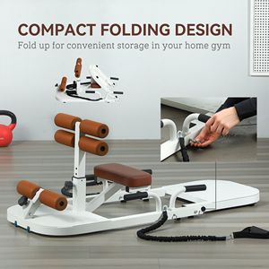 Sistema di palestra per la casa multiuso con supporto Push-Up attrezzatura per l'allenamento a spinta dell'anca bianco Sissy Squat Machine - Product Image 5