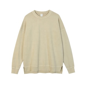 Homme เสื้อสเวตเตอร์ผ้าฝ้ายนุ่มสีพาสเทล,เสื้อสวมหัวตัวหนา340Gsm ทรงหินวินเทจรุ่นเฮฟวี่เวทสำหรับผู้ชาย - Product Image 4