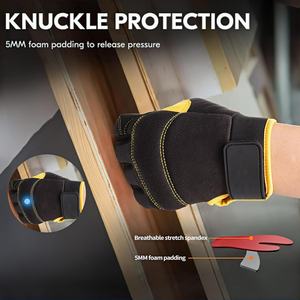 Safety Workwear Mechanic Mittens High Quality Touchscreen Compatible Breathable Non Slip Adjustable Wrist Mechanic <b>Gloves</b> - Product Image 4